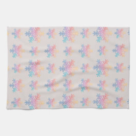 Enkel snöflinga kökshandduk