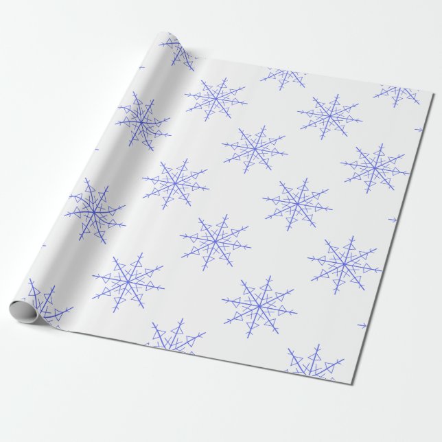 Enkel snöflinga presentpapper (Utrullad)