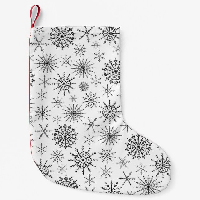 Enkel Snöstorm Liten Julstrumpa (Framsidan)