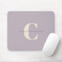 Enkel Snyggt Chic Monogram Namn i Dusty Lilac