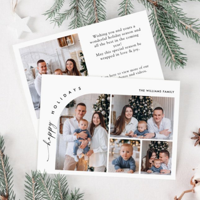 Enkel Snyggt för Elegant 5 PHOTO-julkod QR Julkort (Skapare uppladdad)