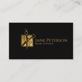 Enkel snyggt Hairstylist monogram Visitkort