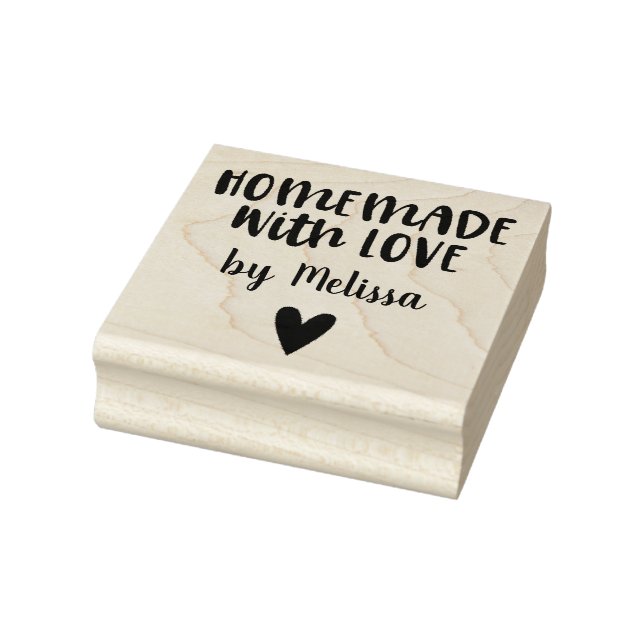 Enkel Snyggt med Kärlek Wood Art Frimärke Stämpel (Stämpel)