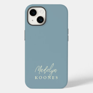 Enkel Snyggt Modern skript Namn Dusty Blue