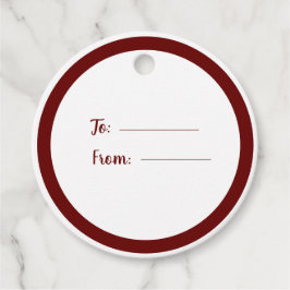 Enkel Snyggt Skript Burgundy Bröllop Gåvor Etiketter