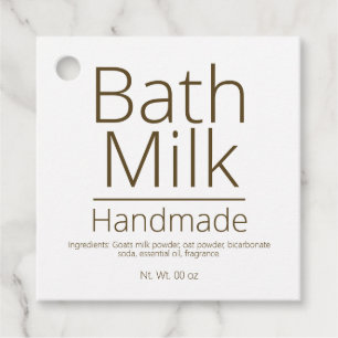 Enkel sofistikerad Bath Mjölk Business Hobby Gåvor Etiketter