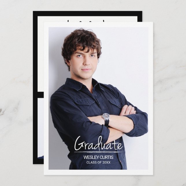 Enkel sofistikering, Tillkännagivande för studente (Fram/baksida)