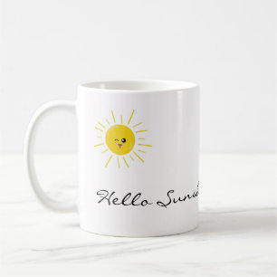 Enkel Sol Anpassningsbar Ord Kaffemugg