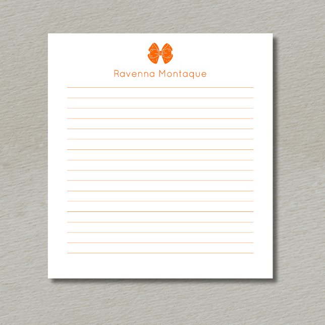 Enkel solnedgång orange båge script anpassat namn  anteckningsblock (Skapare uppladdad)