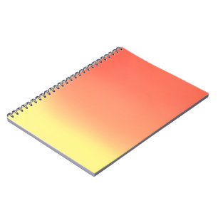 Enkel solnedgång, orange och gult för Ombre-effekt Anteckningsbok