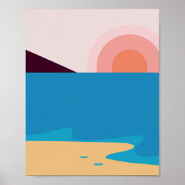 enkel solnedgång poster