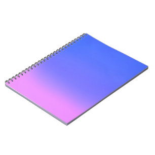 Enkel solnedgång, Rosa för Ombre-effekt och blå Anteckningsbok