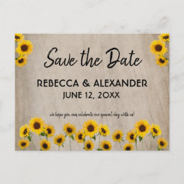 Enkel solros Spara vykortet för datum Vykort