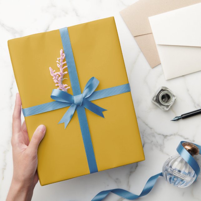 Enkel solstrålning guld färg nyans ton presentpapper (Gifting)