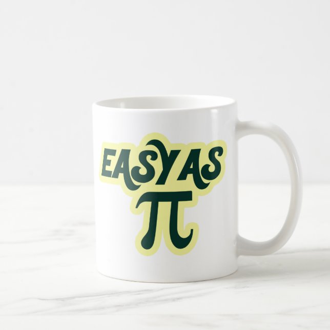 Enkel som Pi Day Kaffemugg (Höger)