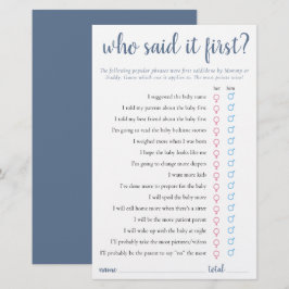 Enkel som sa det först | Dusty Blue Game Card
