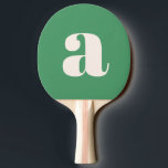 Enkel sommarGrönt, fet återro Monogram - första bö Pingisracket<br><div class="desc">Simple Summer Grönt Bold Retro Monogram Initial Ping Pong Paddle</div>