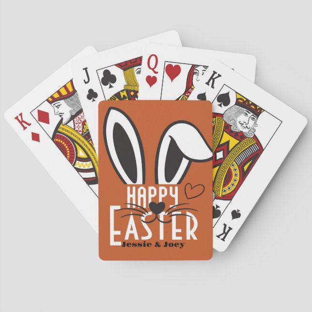 enkel, söt anpassningsbar för enkel påskhare casinokort (Baksidan)