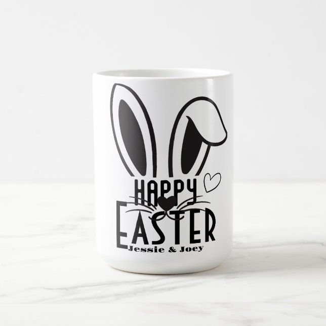 enkel, söt anpassningsbar för enkel påskhare kaffemugg (Center)