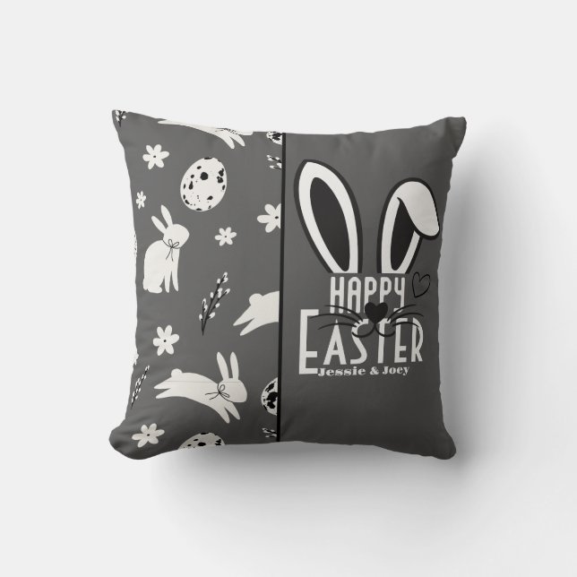 enkel, söt anpassningsbar för enkel påskhare kudde (Framsida)