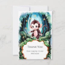 Enkel Söt Apa Födelsedag