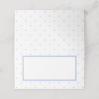 Enkel Söt Blå Prickig Babyfirande Placeringskort
