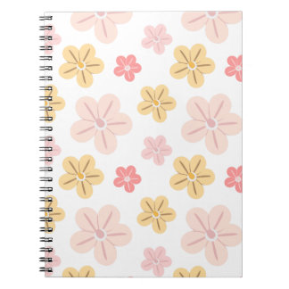 Enkel Söt Blommig Design Anteckningsbok