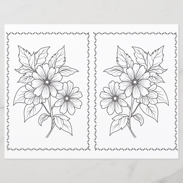 Enkel Söt Elegant Blommig Målarbild  (Framsida)