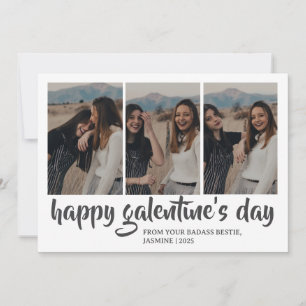Enkel Söt Hjärtlig Glad Galentines dag bästa vän Julkort