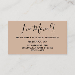 Enkel Söt jag har Flyttat på rostat mandelkort Visitkort