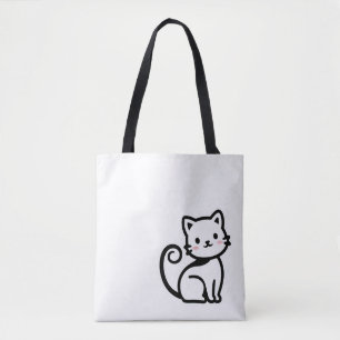 Enkel Söt Katt Tygkasse