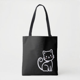 Enkel Söt Katt Tygkasse
