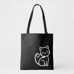 Enkel Söt Katt Tygkasse