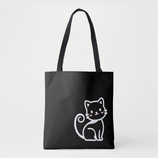 Enkel Söt Katt Tygkasse (Framsida)