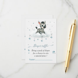 Enkel söt liten sebra baby shower tilläggskort
