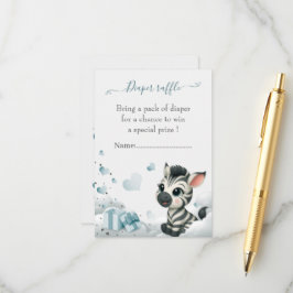 Enkel söt liten sebra baby shower tilläggskort