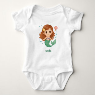 Enkel söt liten sjöjungfru t shirt