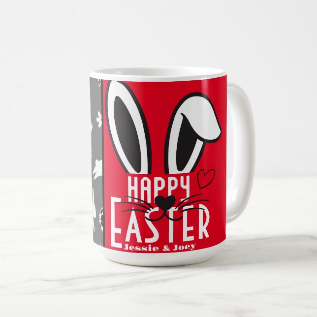 enkel söt påskhare kaffemugg (Framsida höger)
