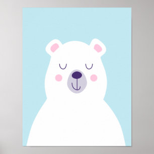 Enkel, söt polar poster grafisk daghem