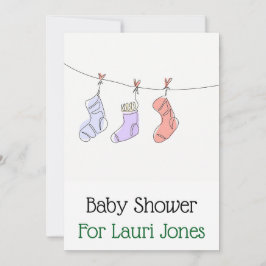 Enkel söt, prisvärd babydusch inbjudan