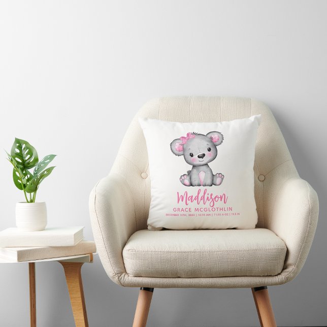 Enkel Söt Rosa Björn Baby Flicka Kudde (Skapare uppladdad)