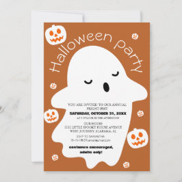 enkel söt spooky halloween costume party inbjudningar