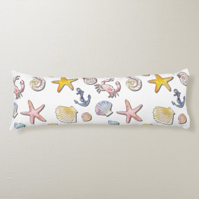 Enkel söt stranddesign  kroppskudde (Framsidan)