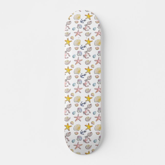Enkel söt stranddesign  mini skateboard bräda 18,5 cm (Framsida)