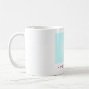 Enkel sötkärlek Bird Blue Rosa White Mugg
