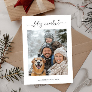 Enkel spansk jul Feliz Navidad Photo Julkort