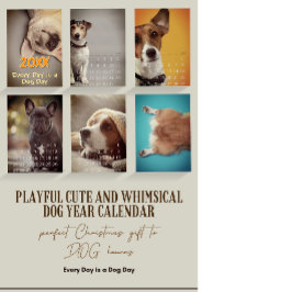 Enkel spelande och vismisk HUND Kalender