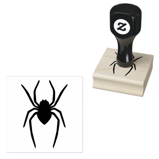 Enkel spindel insekts silhuett form stämpel (Stämplad)