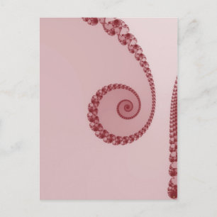 Enkel spiral julkort med plommon vykort