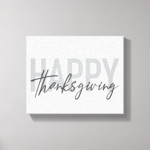 Enkel, stads-, trendig-, modern Happy thanksgiving Canvastryck